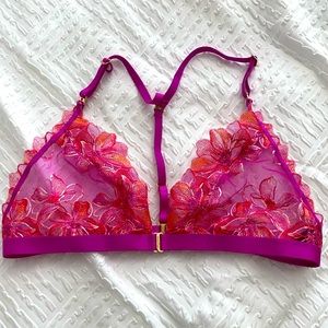 Honey Birdette Pink floral bralette